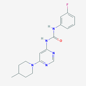 1-(3-Fluorophenyl)-3-(6-(4-methylpiperidin-1-yl)pyrimidin-4-yl)urea