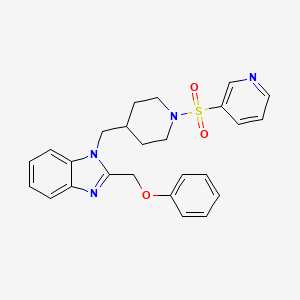 2-(phenoxymethyl)-1-((1-(pyridin-3-ylsulfonyl)piperidin-4-yl)methyl)-1H-benzo[d]imidazole