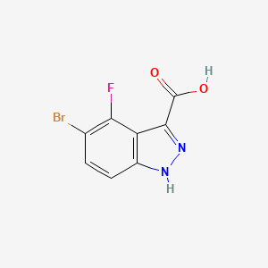 B2597921 5-bromo-4-fluoro-1H-indazole-3-carboxylic acid CAS No. 1360958-33-3