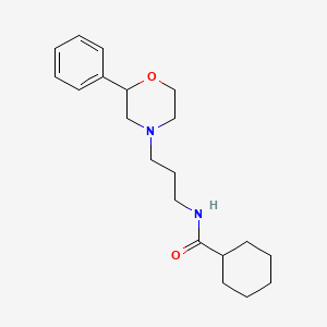 molecular formula C20H30N2O2 B2597924 N-[3-(2-phenylmorpholin-4-yl)propyl]cyclohexanecarboxamide CAS No. 954046-59-4