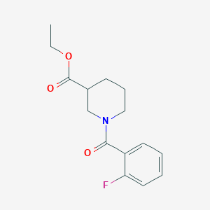 molecular formula C15H18FNO3 B259794 Ethyl 1-(2-fluorobenzoyl)piperidine-3-carboxylate CAS No. 6621-23-4