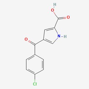 molecular formula C12H8ClNO3 B2597942 4-(4-Chlorobenzoyl)-1H-pyrrole-2-carboxylic acid CAS No. 72531-60-3