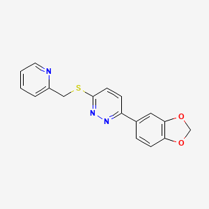 3-(1,3-Benzodioxol-5-yl)-6-(pyridin-2-ylmethylsulfanyl)pyridazine