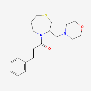 1-(3-(Morpholinomethyl)-1,4-thiazepan-4-yl)-3-phenylpropan-1-one
