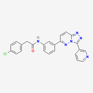 2-(4-chlorophenyl)-N-(3-(3-(pyridin-3-yl)-[1,2,4]triazolo[4,3-b]pyridazin-6-yl)phenyl)acetamide