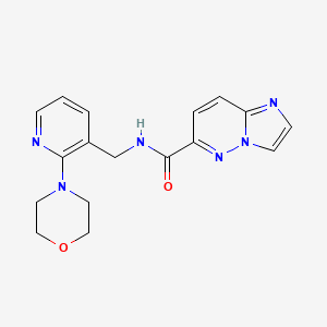 molecular formula C17H18N6O2 B2598051 N-{[2-(morpholin-4-yl)pyridin-3-yl]methyl}imidazo[1,2-b]pyridazine-6-carboxamide CAS No. 2415530-63-9