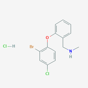 {[2-(2-Bromo-4-chlorophenoxy)phenyl]methyl}(methyl)amine hydrochloride