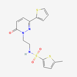 5-methyl-N-(2-(6-oxo-3-(thiophen-2-yl)pyridazin-1(6H)-yl)ethyl)thiophene-2-sulfonamide