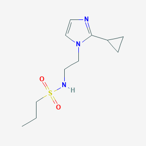 N-(2-(2-cyclopropyl-1H-imidazol-1-yl)ethyl)propane-1-sulfonamide