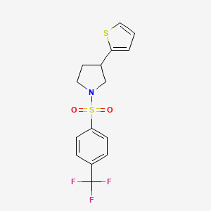 3-(Thiophen-2-yl)-1-((4-(trifluoromethyl)phenyl)sulfonyl)pyrrolidine