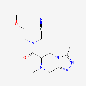 N-(Cyanomethyl)-N-(2-methoxyethyl)-3,7-dimethyl-6,8-dihydro-5H-[1,2,4]triazolo[4,3-a]pyrazine-6-carboxamide