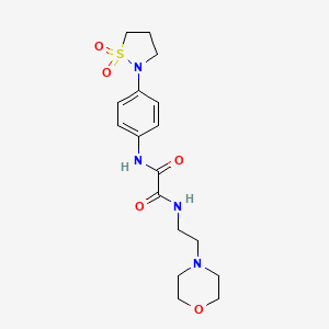 molecular formula C17H24N4O5S B2598141 N-[4-(1,1-dioxo-1lambda6,2-thiazolidin-2-yl)phenyl]-N'-[2-(morpholin-4-yl)ethyl]ethanediamide CAS No. 1105205-51-3