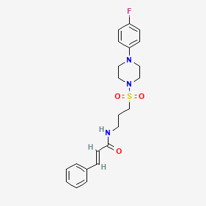 N-(3-((4-(4-fluorophenyl)piperazin-1-yl)sulfonyl)propyl)cinnamamide