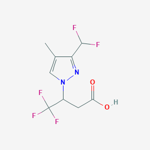 3-[3-(Difluoromethyl)-4-methylpyrazol-1-yl]-4,4,4-trifluorobutanoic acid
