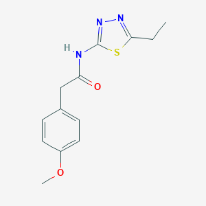 molecular formula C13H15N3O2S B259815 N-(5-ethyl-1,3,4-thiadiazol-2-yl)-2-(4-methoxyphenyl)acetamide 