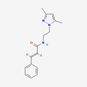 N-(2-(3,5-dimethyl-1H-pyrazol-1-yl)ethyl)cinnamamide
