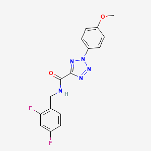 molecular formula C16H13F2N5O2 B2598176 N-(2,4-difluorobenzyl)-2-(4-methoxyphenyl)-2H-tetrazole-5-carboxamide CAS No. 1396758-26-1