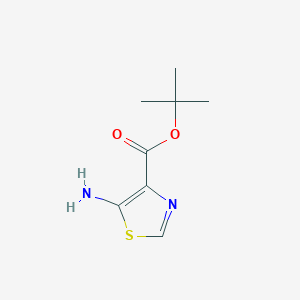 molecular formula C8H12N2O2S B2598198 Tert-butyl 5-amino-1,3-thiazole-4-carboxylate CAS No. 2287330-80-5