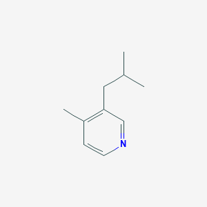 molecular formula C10H15N B025982 Pyridine, 4-methyl-3-(2-methylpropyl)-(9CI) CAS No. 110823-92-2