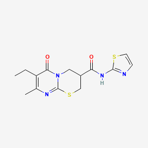 7-ethyl-8-methyl-6-oxo-N-(thiazol-2-yl)-2,3,4,6-tetrahydropyrimido[2,1-b][1,3]thiazine-3-carboxamide