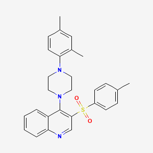 molecular formula C28H29N3O2S B2598208 4-(4-(2,4-Dimethylphenyl)piperazin-1-yl)-3-tosylquinoline CAS No. 866847-48-5