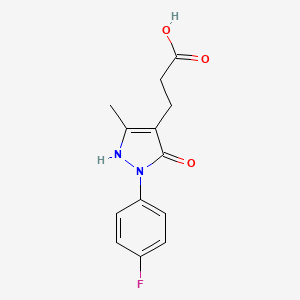 3-[2-(4-fluorophenyl)-5-methyl-3-oxo-2,3-dihydro-1H-pyrazol-4-yl]propanoic acid