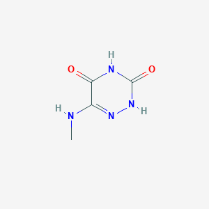 molecular formula C4H6N4O2 B2598212 6-(methylamino)-2H-1,2,4-triazine-3,5-dione CAS No. 64842-42-8