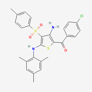 (3-Amino-5-(mesitylamino)-4-tosylthiophen-2-yl)(4-chlorophenyl)methanone