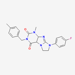 8-(4-fluorophenyl)-1-methyl-3-[(4-methylphenyl)methyl]-1H,2H,3H,4H,6H,7H,8H-imidazo[1,2-g]purine-2,4-dione