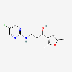 3-[(5-Chloropyrimidin-2-yl)amino]-1-(2,5-dimethylfuran-3-yl)propan-1-ol