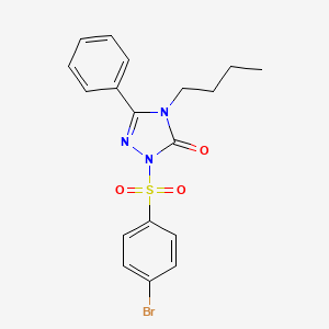 2-((4-Bromophenyl)sulfonyl)-4-butyl-5-phenyl-2,4-dihydro-3H-1,2,4-triazol-3-one