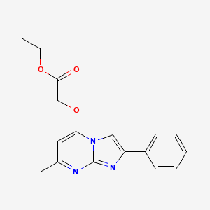 Ethyl 2-[(7-methyl-2-phenylimidazo[1,2-a]pyrimidin-5-yl)oxy]acetate
