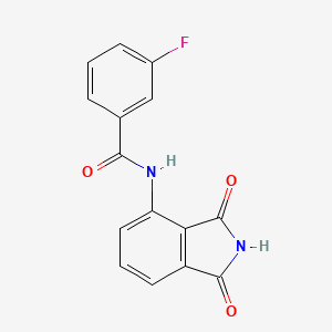 molecular formula C15H9FN2O3 B2598251 N-(1,3-dioxo-2,3-dihydro-1H-isoindol-4-yl)-3-fluorobenzamide CAS No. 70178-00-6