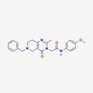 2-(6-benzyl-2-methyl-4-oxo-5,6,7,8-tetrahydropyrido[4,3-d]pyrimidin-3(4H)-yl)-N-(4-methoxyphenyl)acetamide