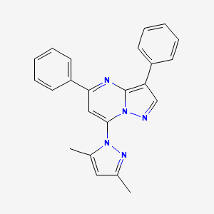 7-(3,5-dimethyl-1H-pyrazol-1-yl)-3,5-diphenylpyrazolo[1,5-a]pyrimidine