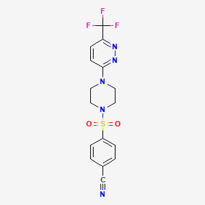 4-[4-[6-(Trifluoromethyl)pyridazin-3-yl]piperazin-1-yl]sulfonylbenzonitrile