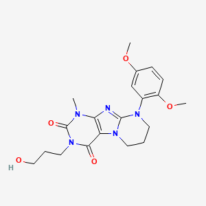 9-(2,5-dimethoxyphenyl)-3-(3-hydroxypropyl)-1-methyl-7,8-dihydro-6H-purino[7,8-a]pyrimidine-2,4-dione