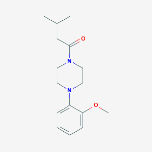 molecular formula C16H24N2O2 B259833 Methyl 2-[4-(3-methylbutanoyl)-1-piperazinyl]phenyl ether 