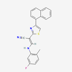 (E)-3-((5-fluoro-2-methylphenyl)amino)-2-(4-(naphthalen-1-yl)thiazol-2-yl)acrylonitrile