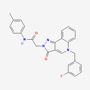 2-(5-(3-fluorobenzyl)-3-oxo-3,5-dihydro-2H-pyrazolo[4,3-c]quinolin-2-yl)-N-(p-tolyl)acetamide