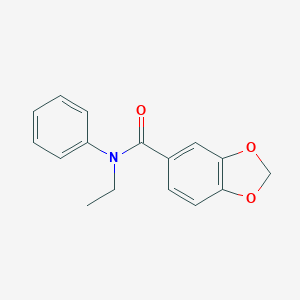 molecular formula C16H15NO3 B259834 N-ethyl-N-phenyl-1,3-benzodioxole-5-carboxamide 