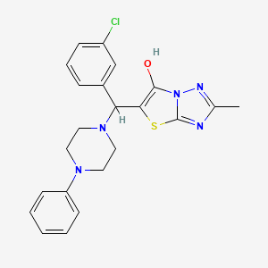 5-((3-Chlorophenyl)(4-phenylpiperazin-1-yl)methyl)-2-methylthiazolo[3,2-b][1,2,4]triazol-6-ol