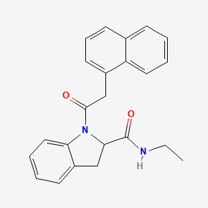 molecular formula C23H22N2O2 B2598350 N-ethyl-1-(2-(naphthalen-1-yl)acetyl)indoline-2-carboxamide CAS No. 1103515-48-5