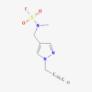 molecular formula C8H10FN3O2S B2598365 N-Methyl-N-[(1-prop-2-ynylpyrazol-4-yl)methyl]sulfamoyl fluoride CAS No. 2411319-16-7