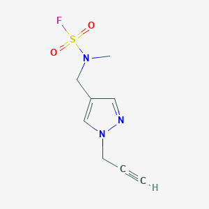 N-Methyl-N-[(1-prop-2-ynylpyrazol-4-yl)methyl]sulfamoyl fluoride