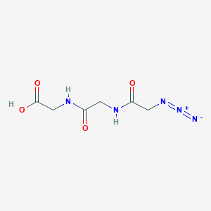 molecular formula C6H9N5O4 B2598369 N3-Gly-Gly-Gly-OH 