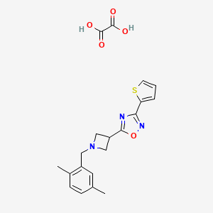 5-(1-(2,5-Dimethylbenzyl)azetidin-3-yl)-3-(thiophen-2-yl)-1,2,4-oxadiazole oxalate