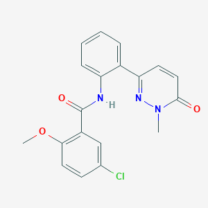 5-chloro-2-methoxy-N-(2-(1-methyl-6-oxo-1,6-dihydropyridazin-3-yl)phenyl)benzamide
