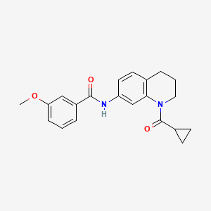 N-[1-(cyclopropanecarbonyl)-3,4-dihydro-2H-quinolin-7-yl]-3-methoxybenzamide