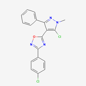 5-(5-chloro-1-methyl-3-phenyl-1H-pyrazol-4-yl)-3-(4-chlorophenyl)-1,2,4-oxadiazole